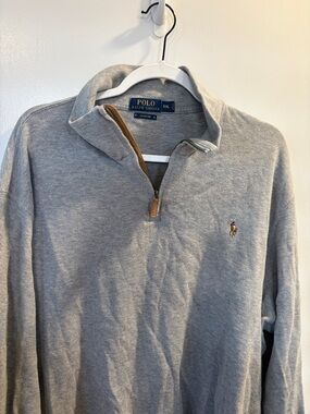 Polo by Ralph Lauren Light Gray Half-Zip Pullover Sweatshirt